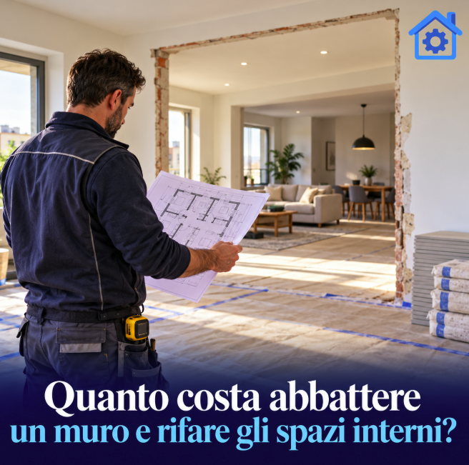 Quanto costa abbattere un muro e rifare gli spazi interni?